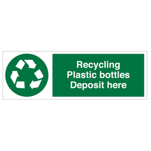 Recycling Plastic Bottles Sign (68117V)